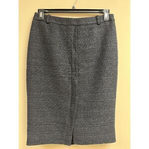 Classiques Entier Womens Mid Waist Tweed Pencil Skirt Black Sz 10
